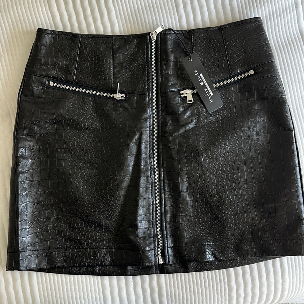 Faux Leather Skirt